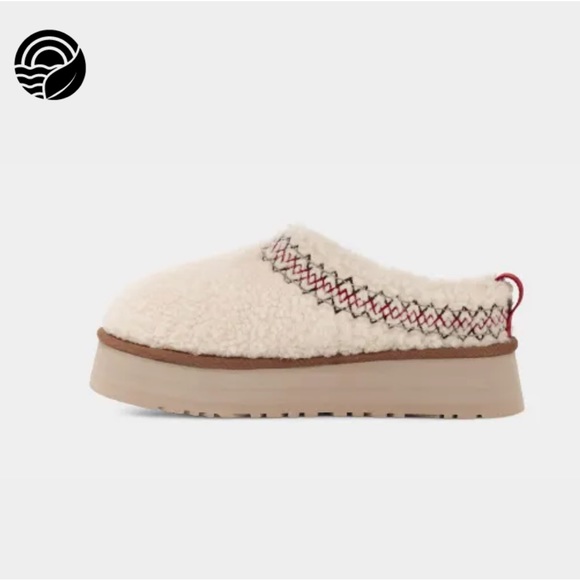 NWT UGG Tazz UGGBraid Platform Slippers Clogs Natural Size Women 7 - Picture 4 of 15